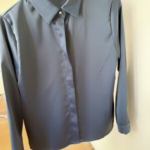 Elegant Blue Button-Up Shirt